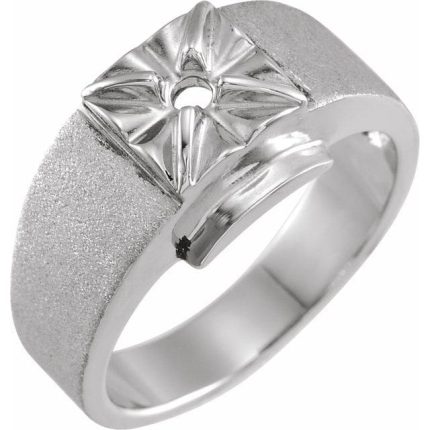 14K Yellow 3.4 mm Round Solitaire Illusion Ring Mounting