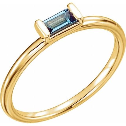 14K White Stackable Ring  Mounting