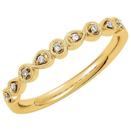 14K White Accented Stackable Ring Mounting