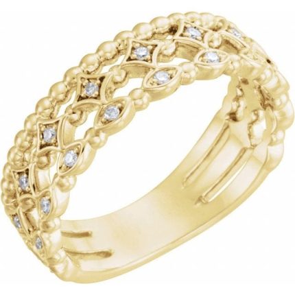 14K White Stackable Ring Mounting
