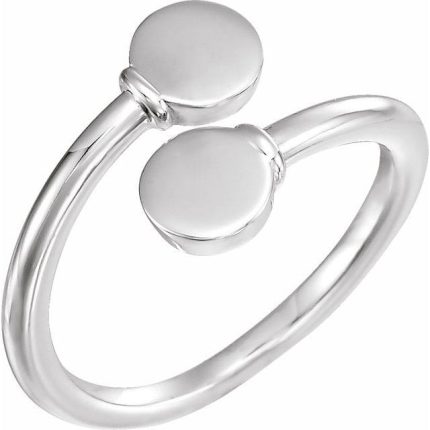 Sterling Silver Engravable Bypass Ring