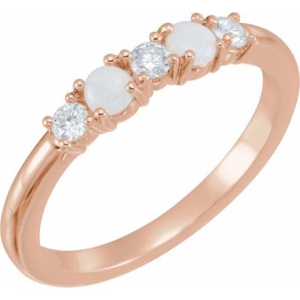 14K White Stackable Ring Mounting
