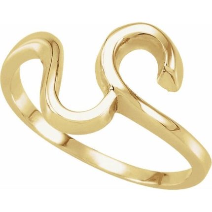 14K White Freeform Ring