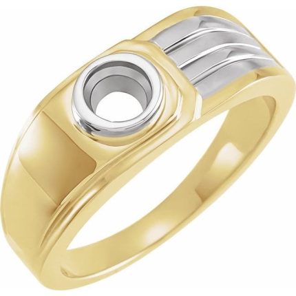 14K Yellow 5 mm Round Ring Mounting