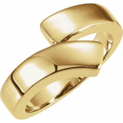 14K Yellow Bypass Ring