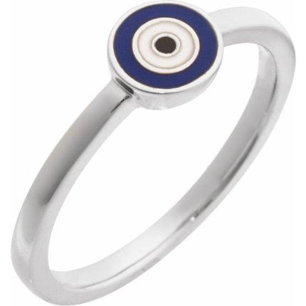 14K Yellow Evil Eye Ring