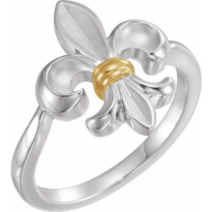14K Yellow Fleur-de-lis Ring