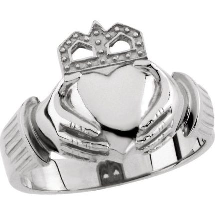 Sterling Silver 15x11 mm Claddagh Ring