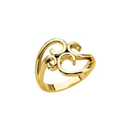 14K Yellow Freeform Remount Ring