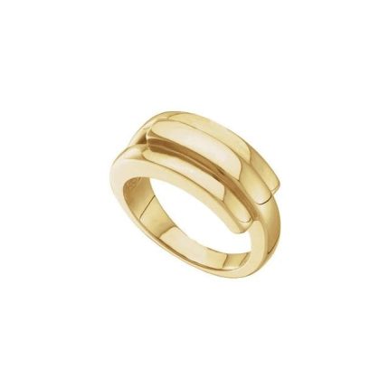 14K Yellow Bypass Ring