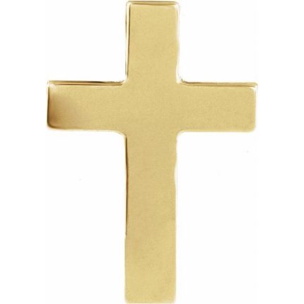 14K Yellow Cross Lapel Pin