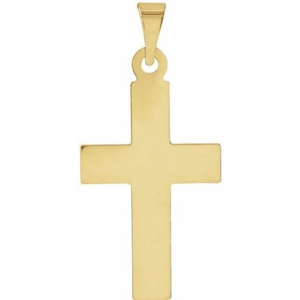 14K Yellow Cross Pendant