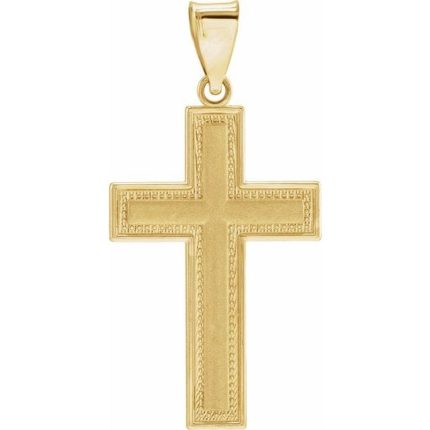 14K Yellow 20x13 mm Cross Pendant