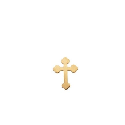 14K Yellow Cross Lapel Pin
