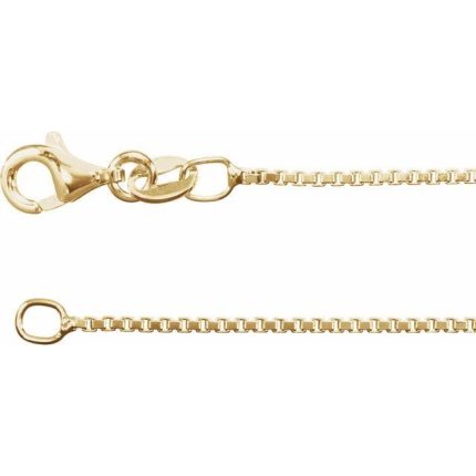 18K Yellow Vermeil Diamond-Cut Box 16" Chain