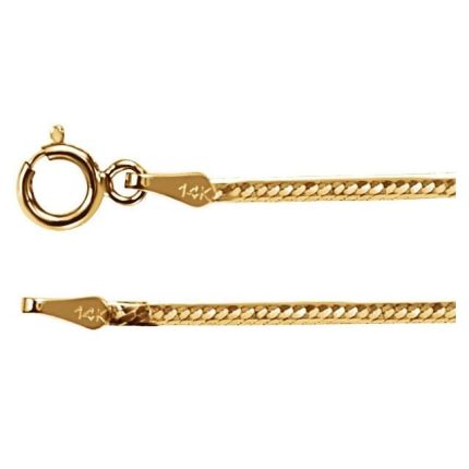 14K Yellow 1.5 mm Flexible Herringbone 20" Chain
