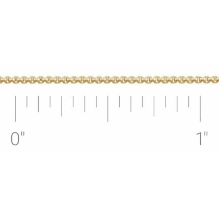 14K Yellow Recycled Metal 1 mm Rounded Box Chain by the Inch