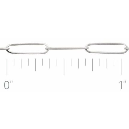 14K Yellow 2.6 mm Paperclip-Style 7" Chain