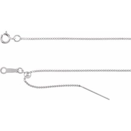 14K Yellow Gold-Filled 1 mm Adjustable Threader Box 16-22" Chain