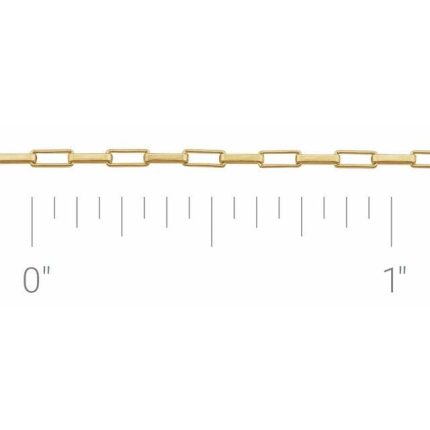 14K Yellow 1.2 mm Elongated Box 16" Chain