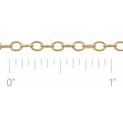 14K Yellow 2.5 mm Cable 7" Chain