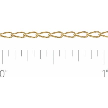 14K Yellow 1.6 mm Elongated Curb 16" Chain