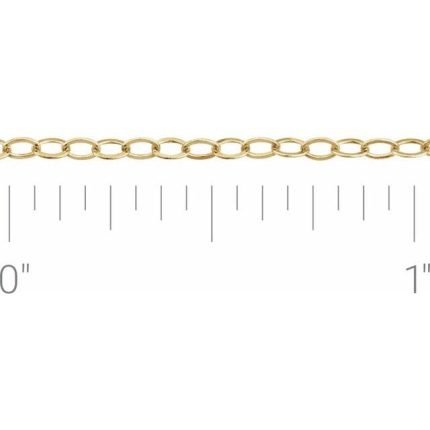 14K Yellow 1.8 mm Flat Cable 16" Chain