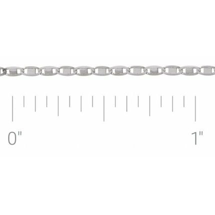 14K Yellow 1.3 mm Mirror 7" Chain