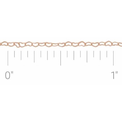 14K Yellow .8 mm Heart 7" Chain