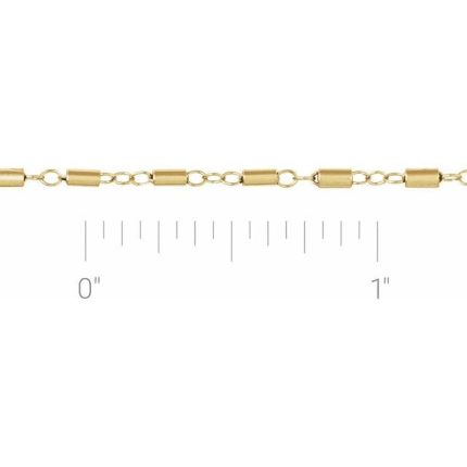 14K Yellow Gold-Filled 1.7 mm Satellite Bar Cable 7" Chain