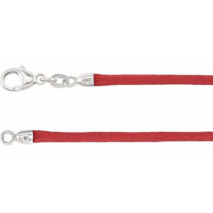 Red 2.25 mm Silk 16" Cord