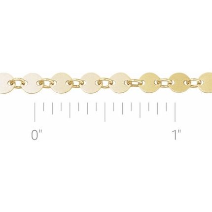 14K Yellow Gold-Filled 4 mm Mirror 7" Chain