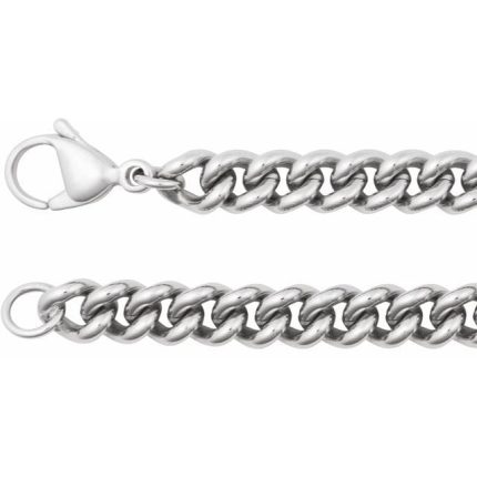 Stainless Steel 6.3 mm Curb 8" Chain