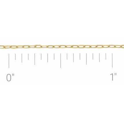 14K Yellow .85 mm Diamond Cut Paperclip-Style Forzentina 7" Chain