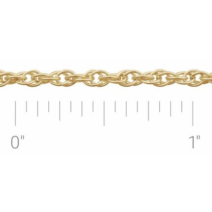 14K Yellow Gold-Filled 2.3 mm Rope Chain by the Inch