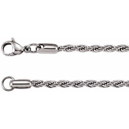 Stainless Steel 2.4 mm Rope 20" Chain
