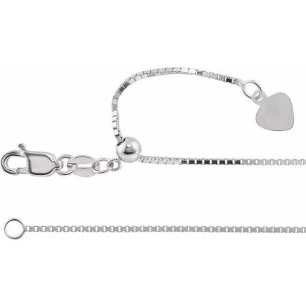 14K Yellow .85 mm Adjustable Box 16-22" Chain