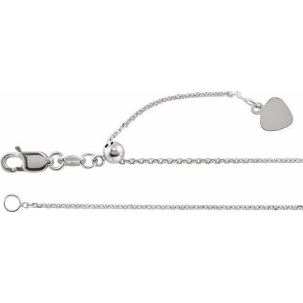 14K Yellow 1 mm Adjustable Cable 16-22" Chain