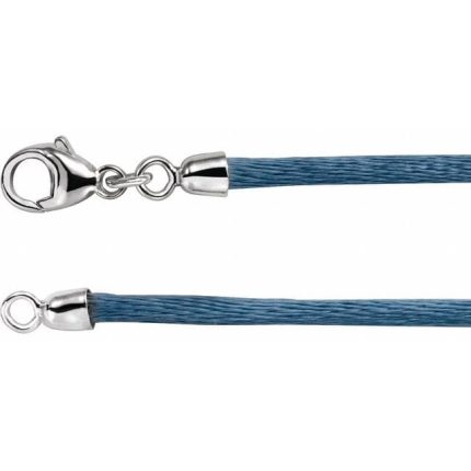 Light Blue 2.25 mm Silk 16" Cord