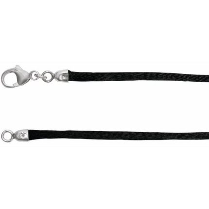 Black 2.25 mm Silk 16" Cord