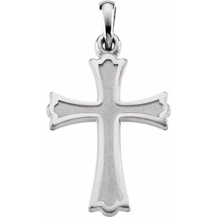 18K Yellow 27x16 mm Cross Pendant