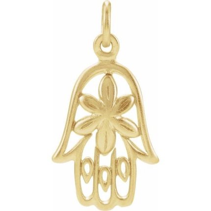 24K Gold-Plated Sterling Silver Hamsa Charm