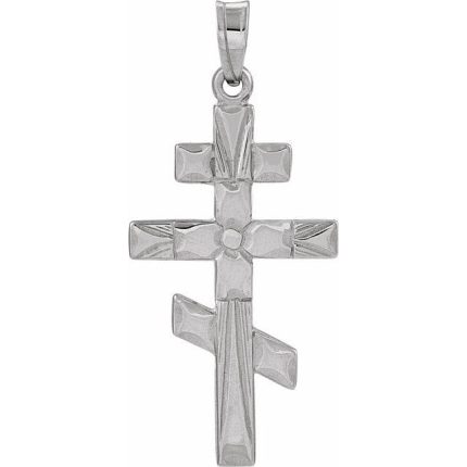 14K Yellow 20x10 mm Orthodox Cross Pendant