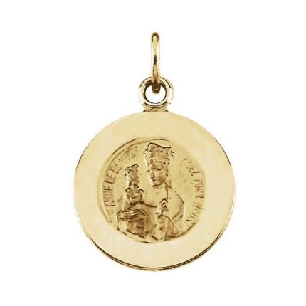 14K Yellow 18 mm Round St. Anne de Beau Pre Medal