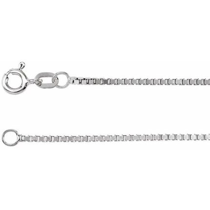 14K Yellow 1.3 mm Diamond-Cut Box 16" Chain