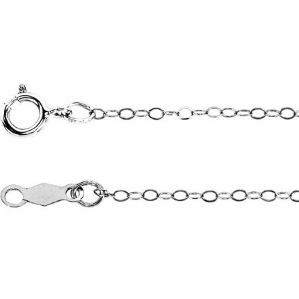 14K Yellow 1 mm Flat Cable 16" Chain