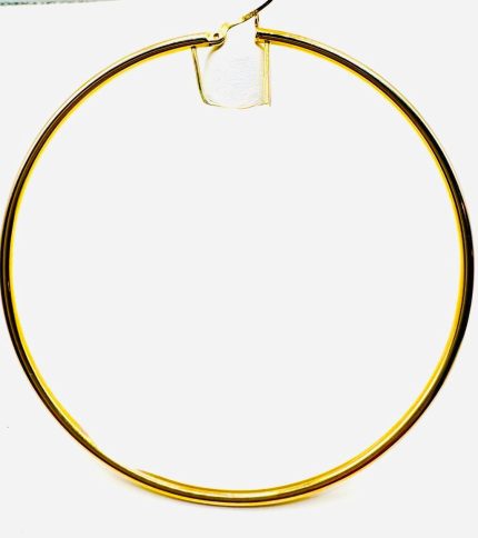 18k Yellow-Gold 79mm Huge Circle Earrings
