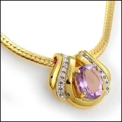Diamond Amethyst Necklace