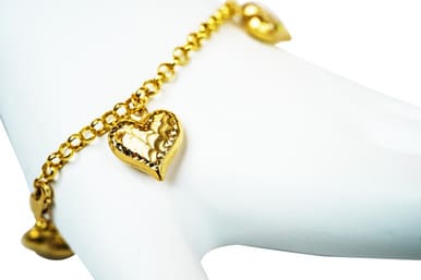 18k Yellow-Gold Charms Bracelet S6.8 Inches