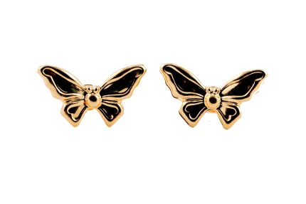 18k Yellow-Gold Butterfly Earrings